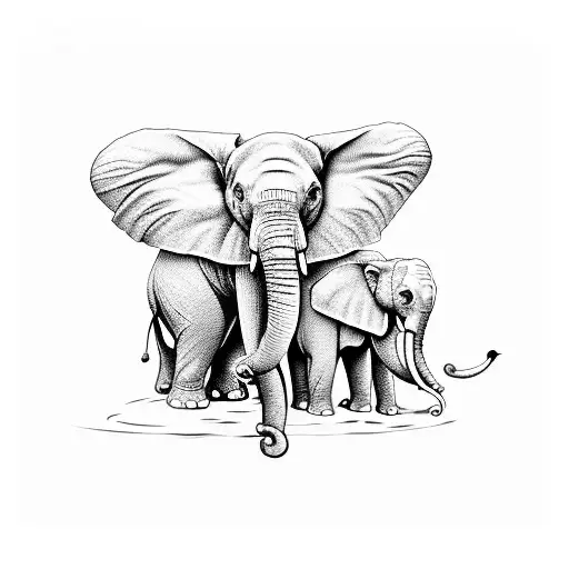 Elephant And Koala On A Tight Rope