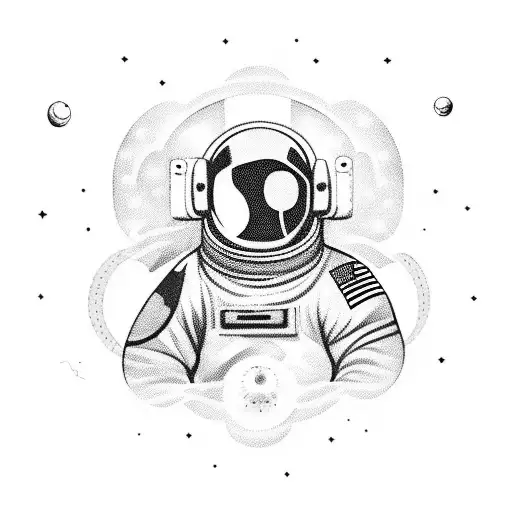 Astronaut Reaching Into Space