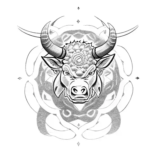 A Naruto-inspired Taurus Bull Charging With Chakra-infused Horns