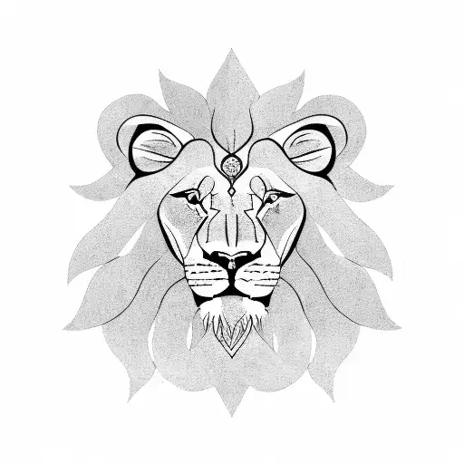 Lion With Tree Of Life