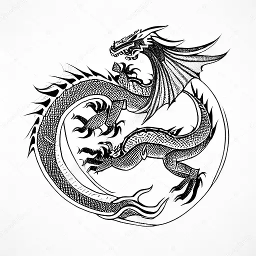 Dragon And Castle