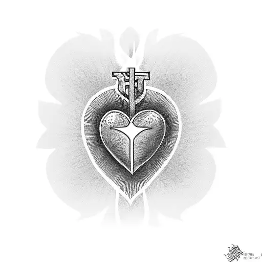 A Sacred Heart Symbolizing The Love For Both Family And God