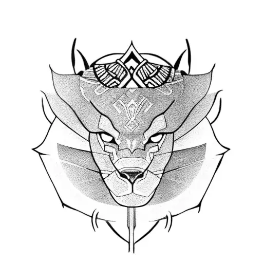 Black Panther And Lotus Flower