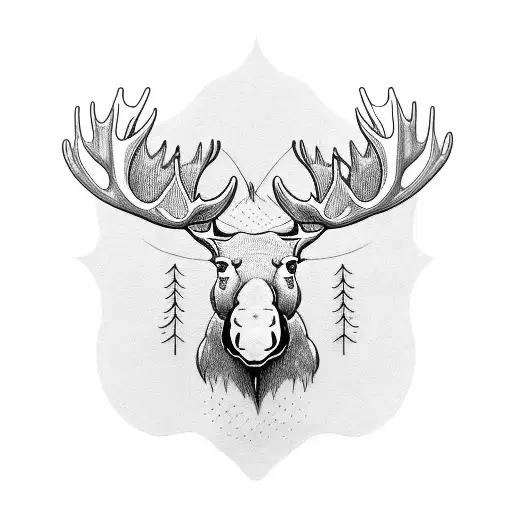 Moose With Family Tree