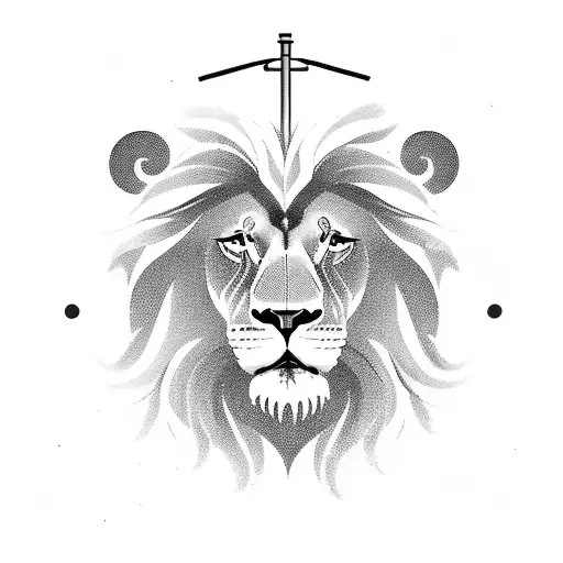 Combine The Image Of A Lion With A Barbell To Represent Strength And Dedication In The Gym