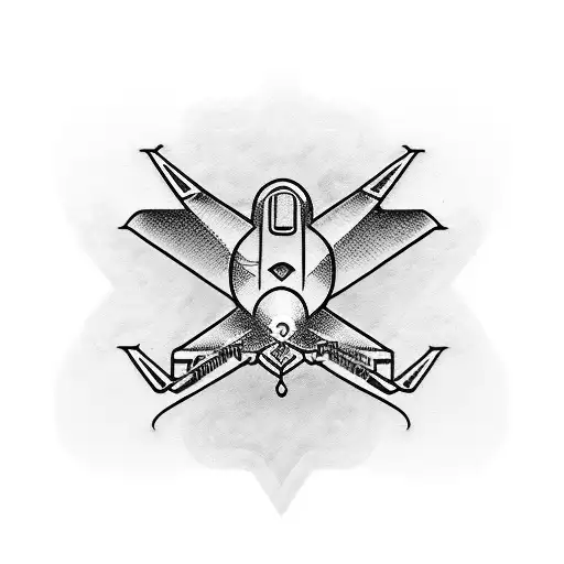 Family Initials On Flying Airplane