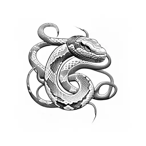 Design A Detailed Snake Wrapped Around The Esdeath Logo