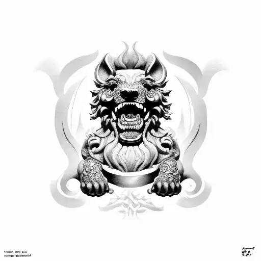 Foo Dog Face Close Up