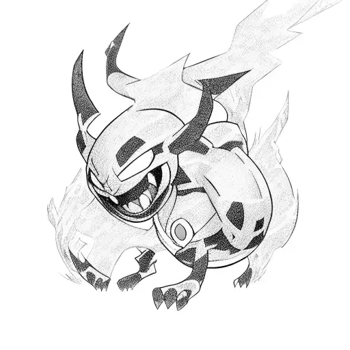 A Fusion Of Ben 10 And Pokemon Characters In An Epic Battle Scene