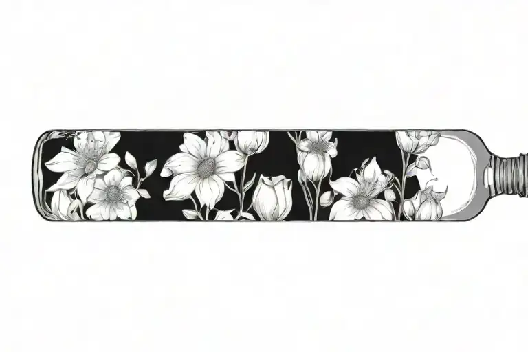 Wildflowers Wrapped Around Bottle