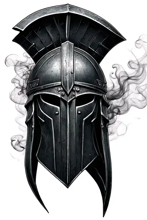 Faded Spartan Helmet In Smoke