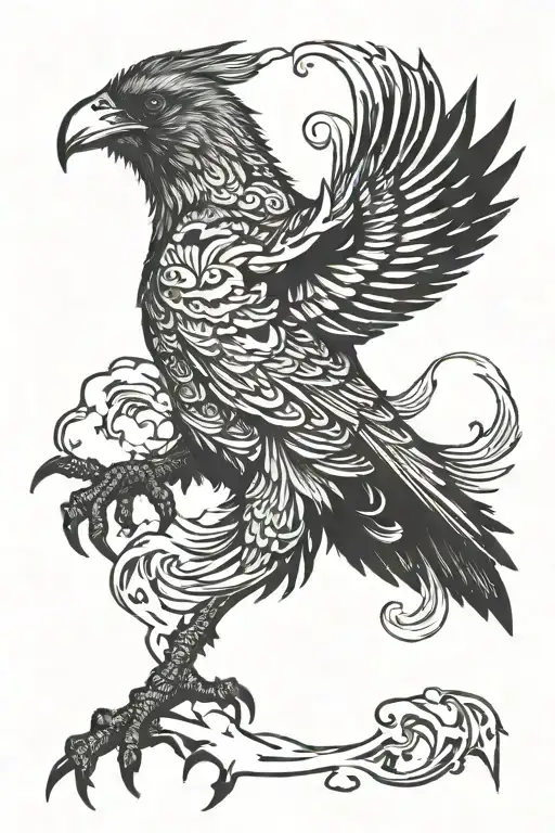 Huginn Raven Fight Stance