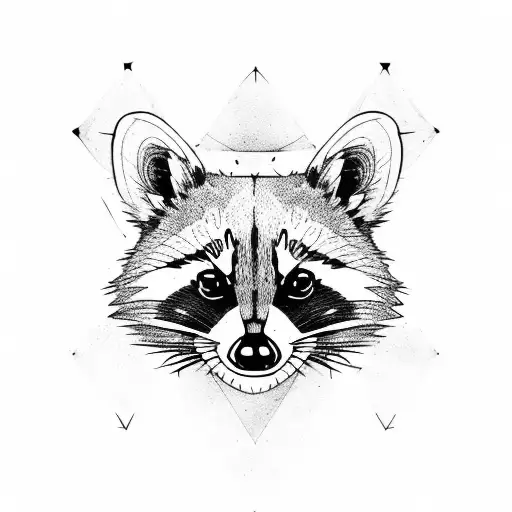 Raccoon Holding A Compass