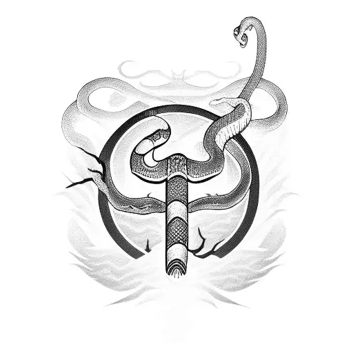 Combine The Esdeath Logo With A Snake In A Dynamic Pose