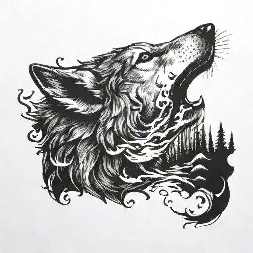 Combining A Wolf Howling At The Moon With A Quote From A Favorite Screamo Song