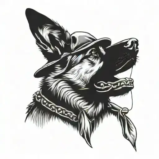 German Shepherd Cowboy