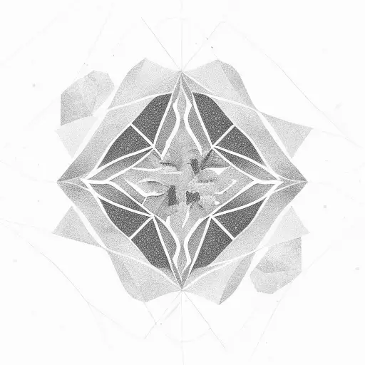 Star Geometric Background With Plants