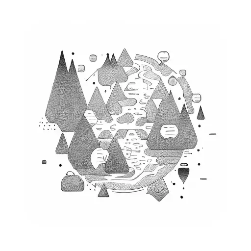 A Coffee Molecule Surrounded By A Lush Forest Landscape