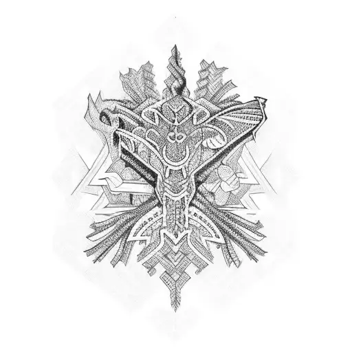 Hawaiian Tribal And Evergreen