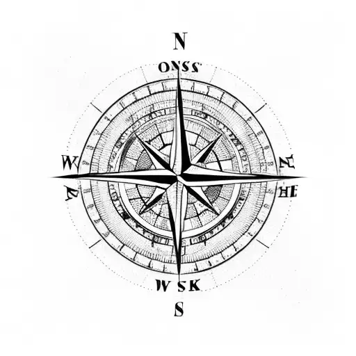 A Compass And A World Map Intertwined