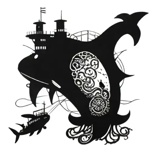 Steampunk Submarine Being Attacked By A Giant Octopus