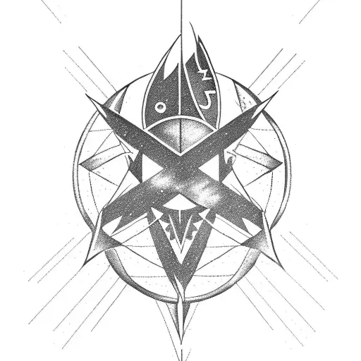 Camus Aquarius Constellation Merging With A Lightning Bolt