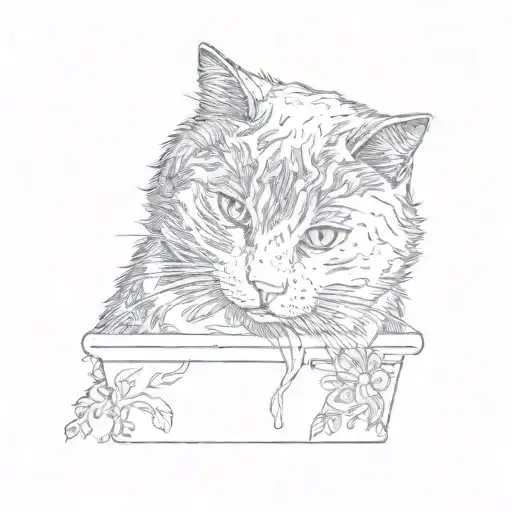 A Cat In A Bathtub