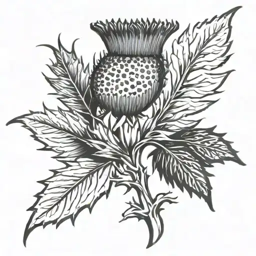 Scottish Thistle Featuring Pictish V Rod