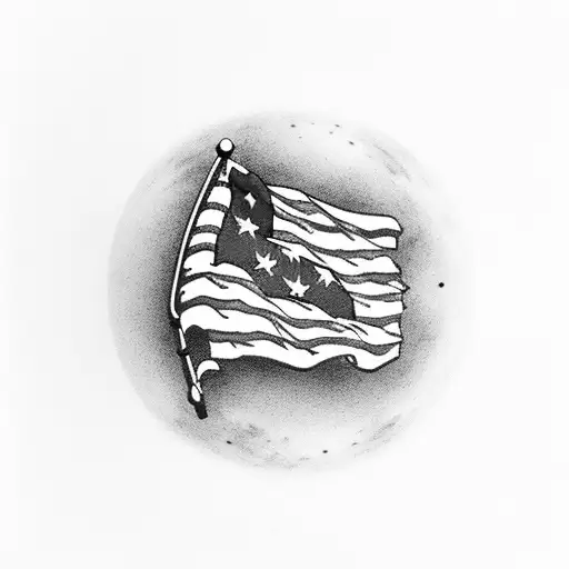 Confederate Flag On The Moon