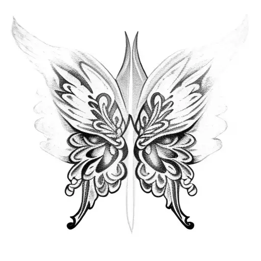 Dagger With Butterfly Wings