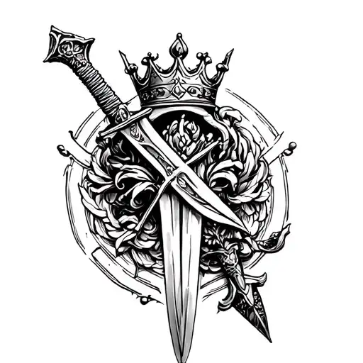 Sword And Crown Neck