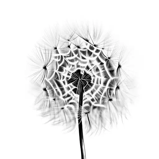 Dandelion Flowing In The Wind