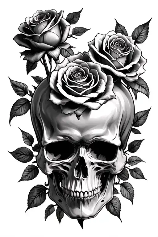 Skull Roses Deamon