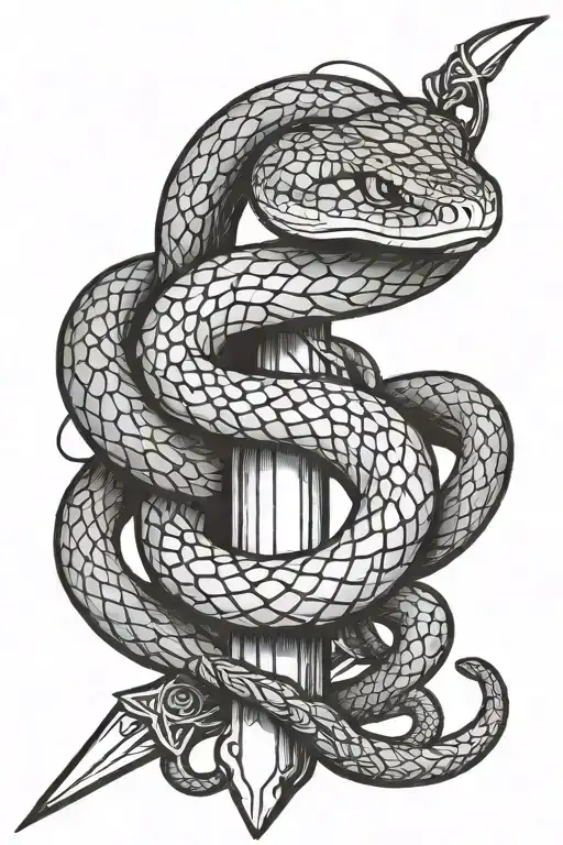 Snake Climbing The Dagger