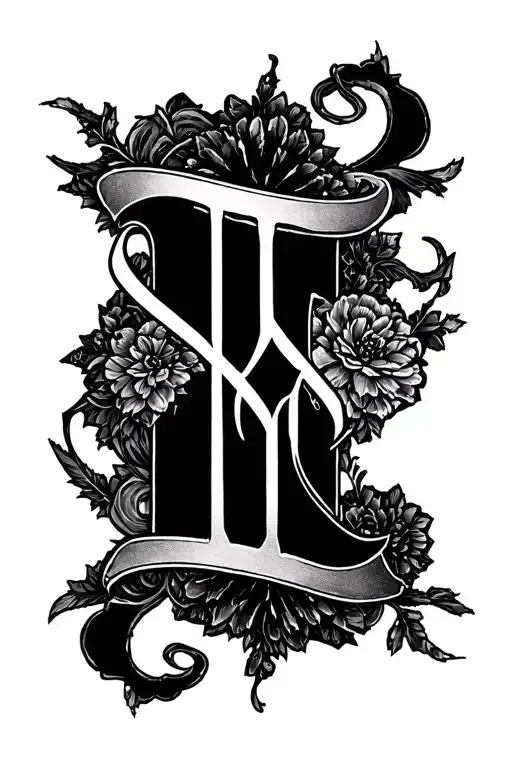 Gothic Romance Name Tattoo Located Where A Tramp Stamp Would Be