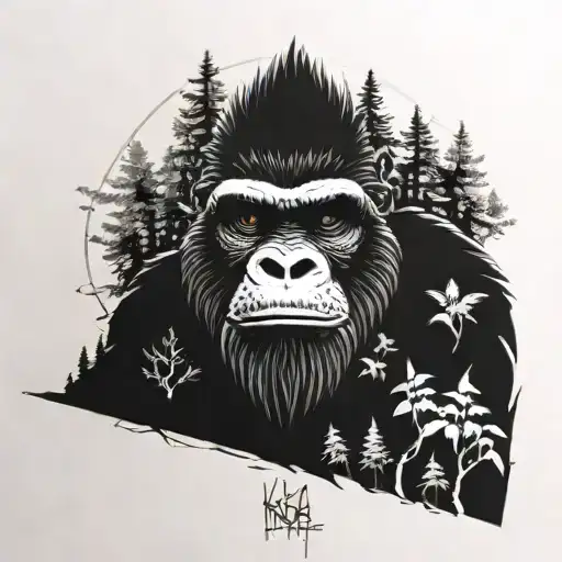 Planet Ape Koba In Kroner Wyth Forest In Background