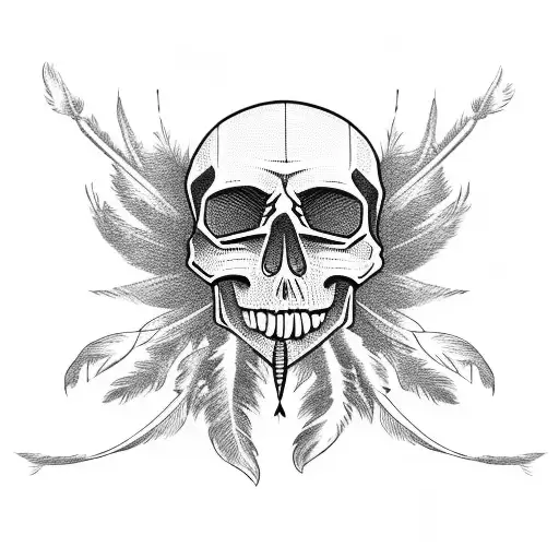 Skull With Dreamcatcher