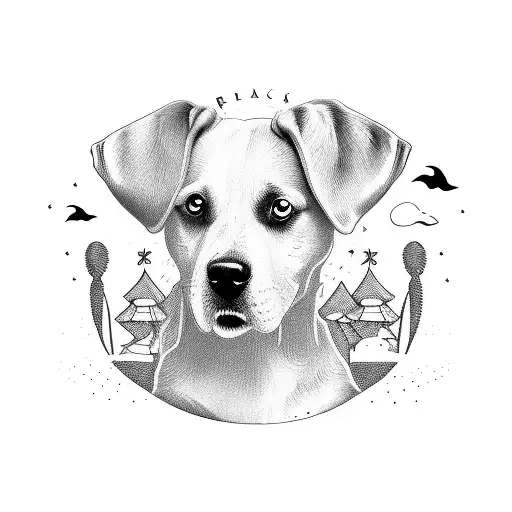 A Cinematic Scene With A Dog On A Beach