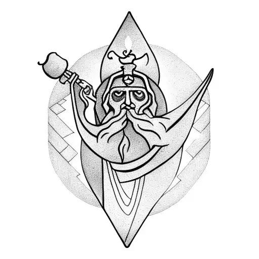 The Hermit Tarot Card Abstract