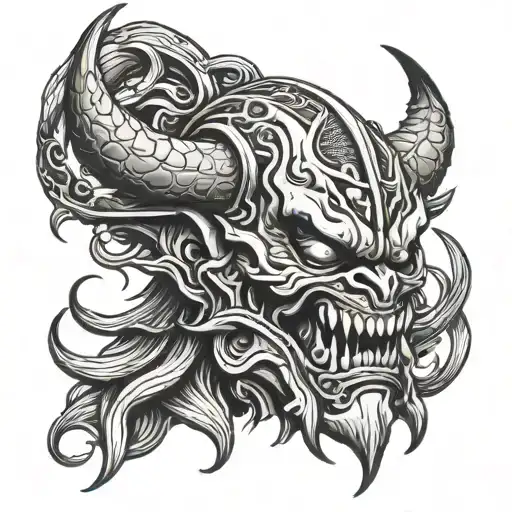 Us Army Oni Demon Mask