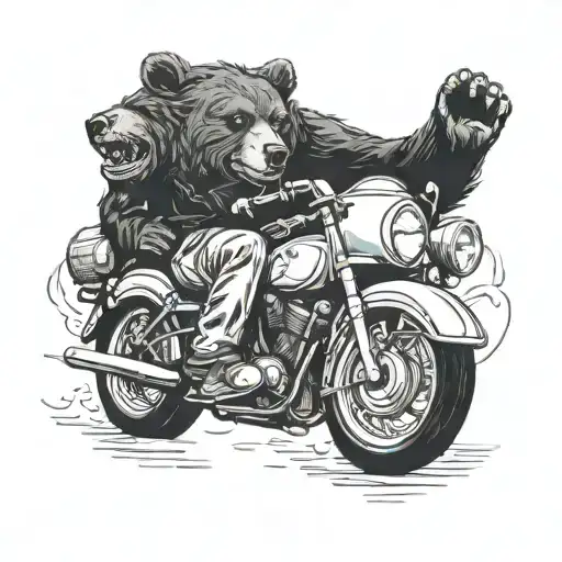Man On Motorcycle Getting Chased By A Bear