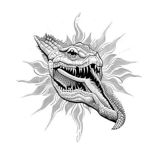 Crocodile Eats The Sun