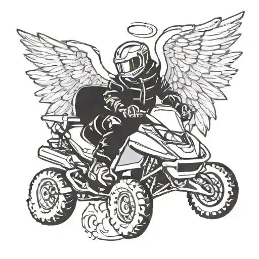 Angel On A Snowmobile Design