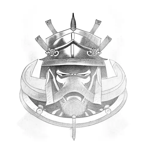 Samurai Battling English Knight