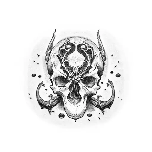 Gothic Skull Demon Mythical