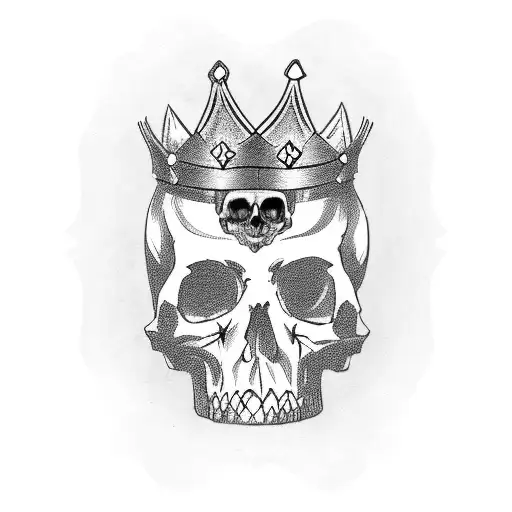 Gothic Vampire Queen With A Skull Crown