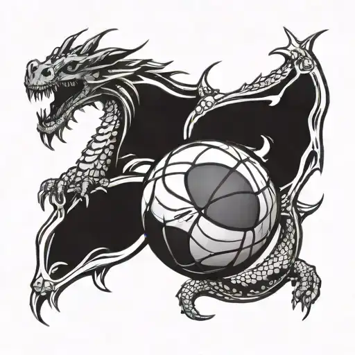 Basketball And Dragon