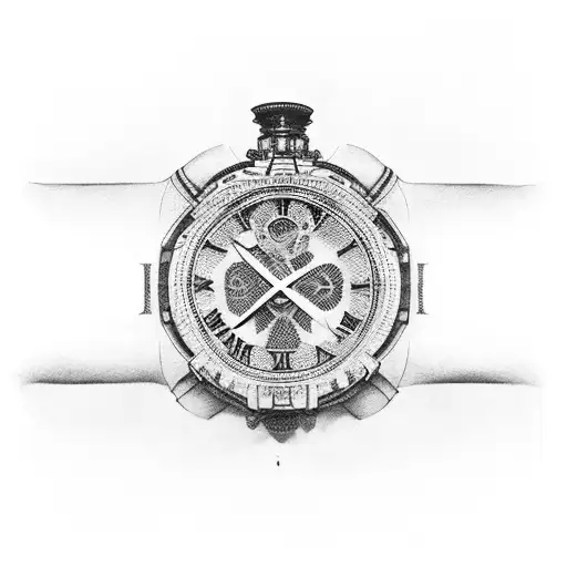 Black Band With Roman Numerals