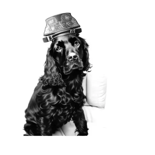 A Black Cocker Spaniel