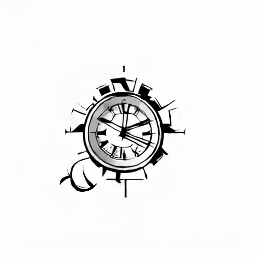 A Clock On A Black Background